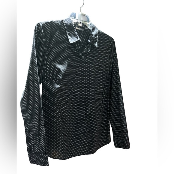 Apt. 9 Black and White Polka Dot Blouse - Picture 3 of 3